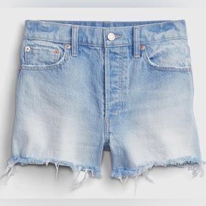 NWT GAP 3" High Rise Cheeky Shorts with Washwell Size 29 8 Light Wash Denim